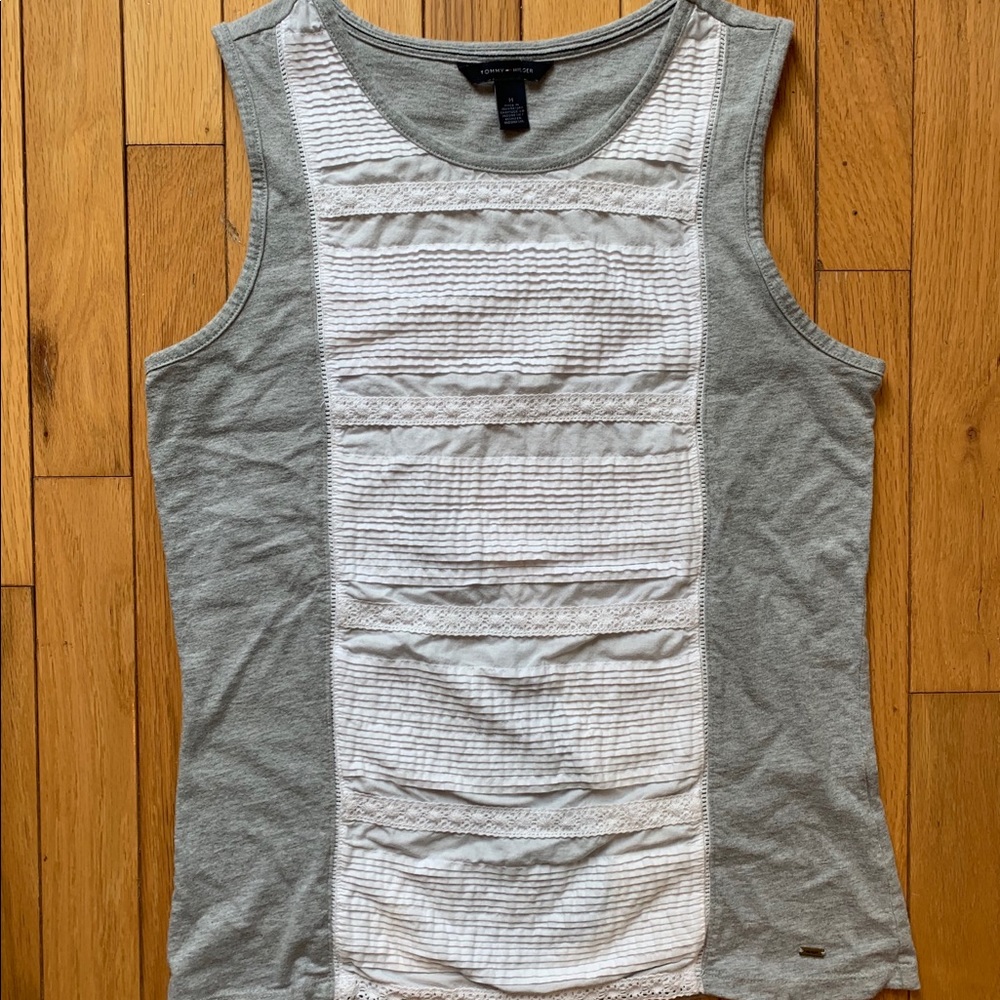 Tommy Hilfiger Gray Tank with Lace